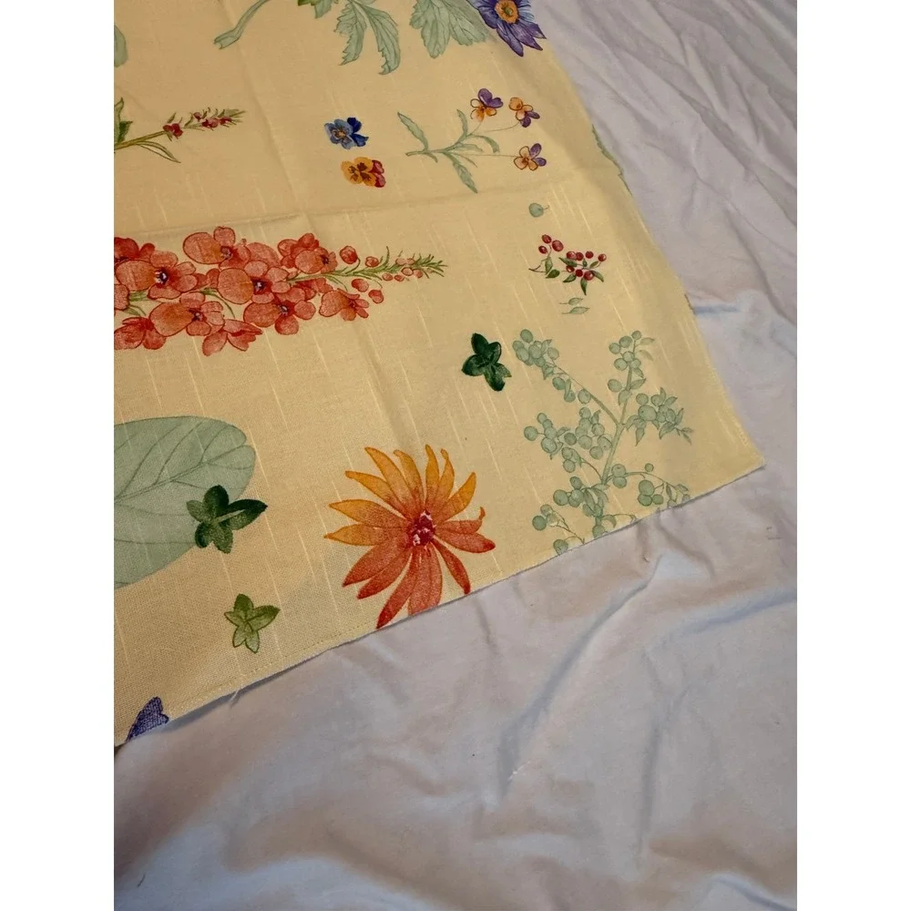 Lot of 6 yellow floral color design fabrics‎ leaves solid quality vintage new